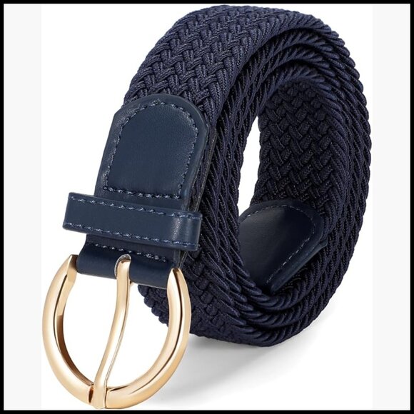 Braided Woven Elastic Stretch Belt for Jeans Pants Golf Casual
